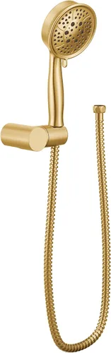 Miniatura 2 de Moen 3636EPBG Acc-Core - Ducha de mano de cuatro funciones de rendimiento ecológico con soporte de pared y manguera de 69 pulgadas, oro cepillado