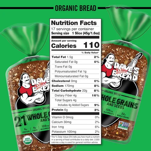 Miniatura 2 de Dave's Killer Bread 21 granos enteros y semillas, pan orgánico de grano entero, pan de 27 onzas