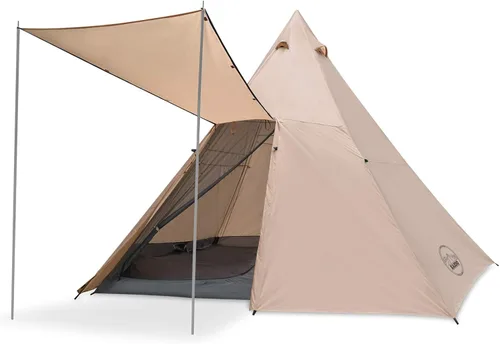 KAZOO - Tienda de campaña familiar grande, impermeable, tipi, tiendas con habitación de 8 personas, tienda de tipi, armado instantáneo, Blanco sucio