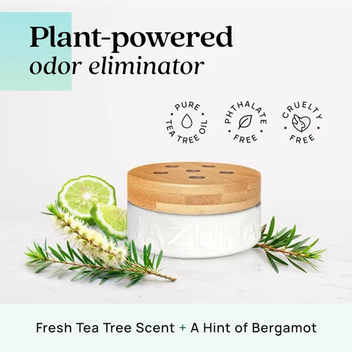 Miniatura 5 de Ambientador y eliminador de olores Azuna en gel para olores fuertes, recarga de 24 oz con aceite de árbol de té A base de plantas y de larga