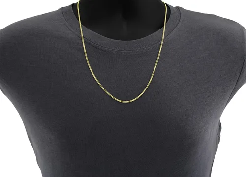 Miniatura 5 de ARGENTO REALE Collar de cadena cubana de oro de 10 quilates, 0.089in, cadena de oro de 10 quilates, collares delicados de 10 quilates.