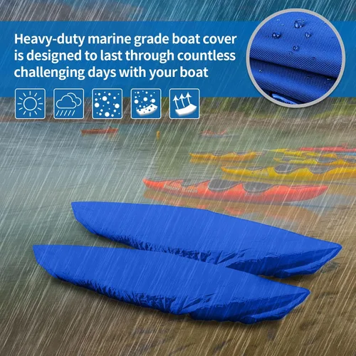 Miniatura 3 de iCOVER Funda para Kayak, Fundas Impermeables para Kayak para Almacenamiento al Aire Libre, Funda Resistente al Polvo para Canoa para Almacenamiento