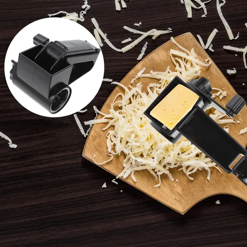 Miniatura 4 de SOLUSTRE Rallador de queso, molinillo de queso giratorio de acero inoxidable, cepillo de queso, cepillo de patatas Zester de queso, rallador duro