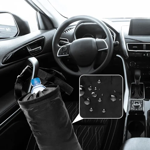 Miniatura 4 de 2 bolsas de basura para automóvil, para colgar en el asiento trasero, bolsa de basura para automóvil con bolsillos de almacenamiento, lavable