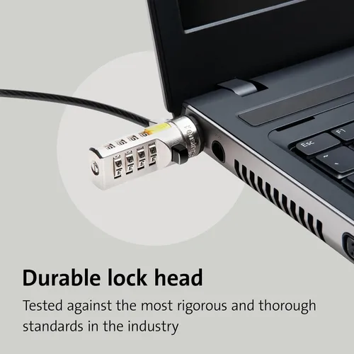 Miniatura 6 de Kensington Cable de Combinación con Barra en T Ranura de Bloqueo Estándar para Laptops, Contraseña Restablecible de 4 Dígitos con Cable de 6 Pies