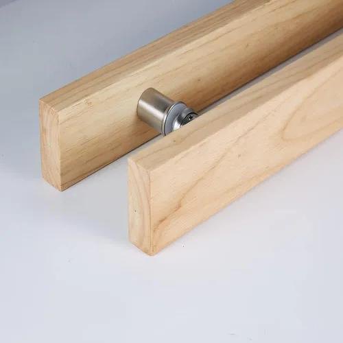 Miniatura 6 de Juego de manijas de puerta de vidrio con mango de madera de roble, personalizable, manija de puerta larga, tirador de puerta de vidrio, manija