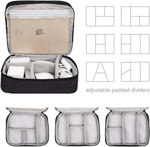 Miniatura 3 de Organizador de electrónica, Jelly Comb accesorios electrónicos organizador de cables bolsa impermeable de almacenamiento de cables de viaje