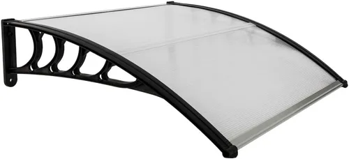 Miniatura 10 de Toldo para ventana, toldo para puerta, aplicación doméstica, cubierta de lluvia para puerta y ventana, aleros (39.4 x 39.7 pulgadas, soporte gris)
