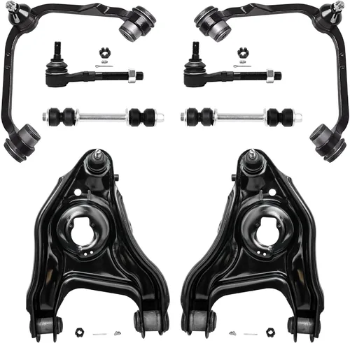 Miniatura 274 de Detroit Axle - Kit de brazos de control de extremo delantero de 8 piezas para Dodge Dakota 00-04, Durango 00-03, 4 brazos de control superior e