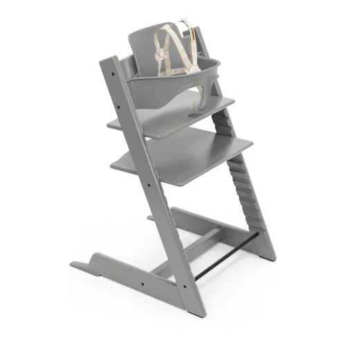 Miniatura 5 de Stokke - Silla alta Tripp Trapp 2, Whitewash - Incluye silla + juego de bebé con arnés extraíble para niños de 6 a 36 meses - Ajustable, ergonómica