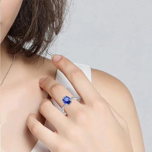 Miniatura 5 de KUNSIR Lindos y delicados anillos de plata de ley 925 para mujer, anillos delicados, anillos de piedras preciosas, joyería de boda, joyería