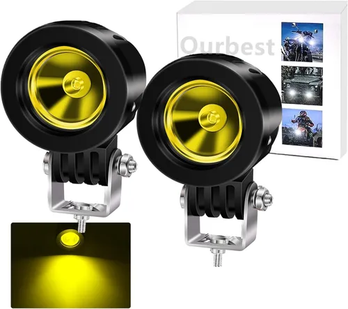 Miniatura 9 de Luces de motocicleta Ourbest, luces antiniebla de 2 pulgadas para motocicleta, tubo de horquilla, luces LED de conducción para moto, ATV, bicicleta