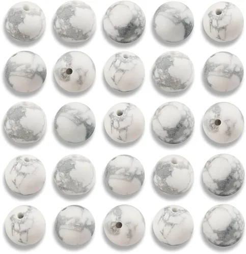 Miniatura 45 de 100 cuentas de jade birmano liso natural de 0.236 pulgadas (0.236 in), cuentas redondas sueltas de piedras preciosas para fabricación de joyas