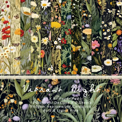 Miniatura 22 de YASMEN Papel de álbum de recortes de doble cara de 12 x 12 pulgadas, suministros bohemios para álbumes de recortes, papel de manualidades