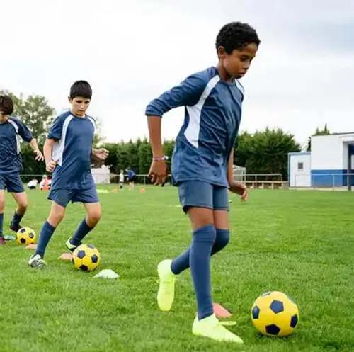 Miniatura 2 de fjberrtsat 6 pares de calcetines de fútbol acolchados antideslizantes antideslizantes para niños y niñas, 4/6