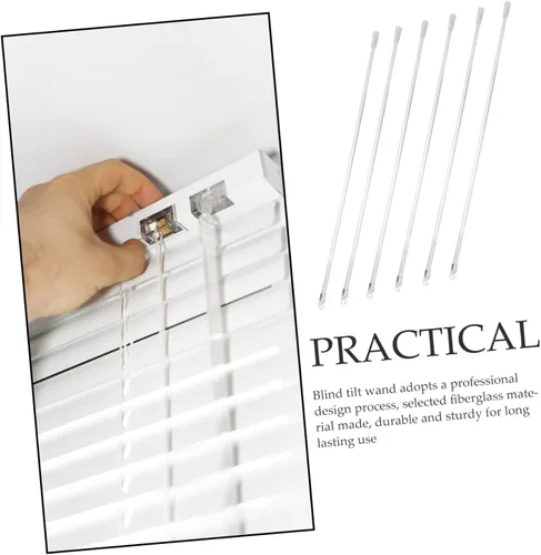 Miniatura 9 de Healeved Paquete de 6 varillas de acrílico para barras de ventana, barras verticales, persianas verticales transparentes, accesorios