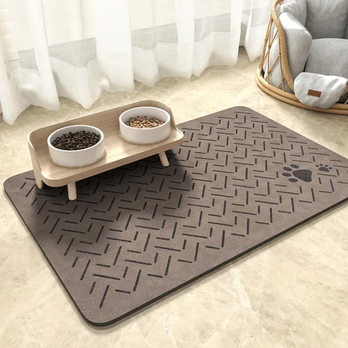 MontVoo - Tapete Absorbente para Alimentación de Mascotas - Sin Manchas, Tapete de Secado Rápido para Perros para Tazones de Comida y Agua - Tapete