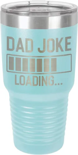 Miniatura 12 de Dad Joke Loading Maroon - Vaso de bebida de 30 onzas con popote y tapa superior deslizante Taza de viaje grabada con láser Comparar con Yeti