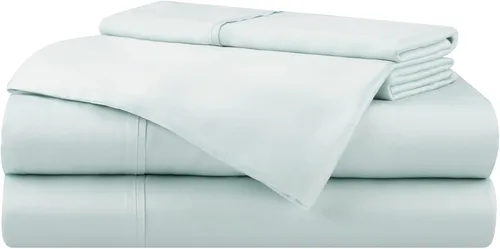 Aston & Arden Juego de sábanas de eucalipto, súper suave, sedoso y refrescante, transpirable, sin arrugas, de origen sostenible, 4 piezas planas,