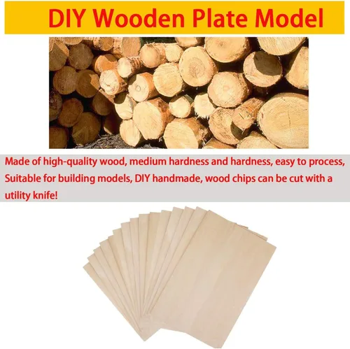 Miniatura 3 de Hojas de tilo, 30 unidades de madera sin terminar, hojas de madera contrachapada fina rectangular para manualidades, quema de madera y corte CNC