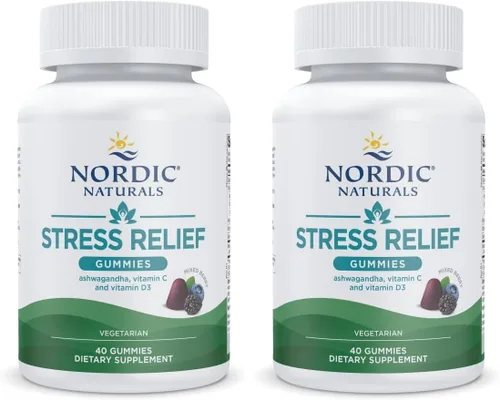 Miniatura 8 de Nordic Naturals Gomitas para aliviar el estrés, bayas mixtas, 40 suplementos de gomitas, apoyan el estado de ánimo diario y la salud del sistema