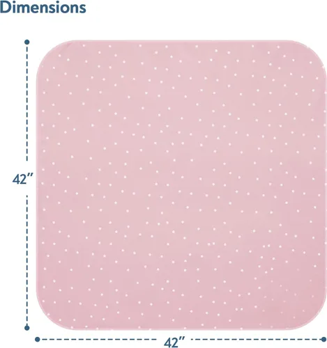 Miniatura 3 de Tapete de salpicaduras de bebé para debajo de la silla alta, paquete de 2, 42 x 42 pulgadas, tapete de salpicaduras para artes, manualidades