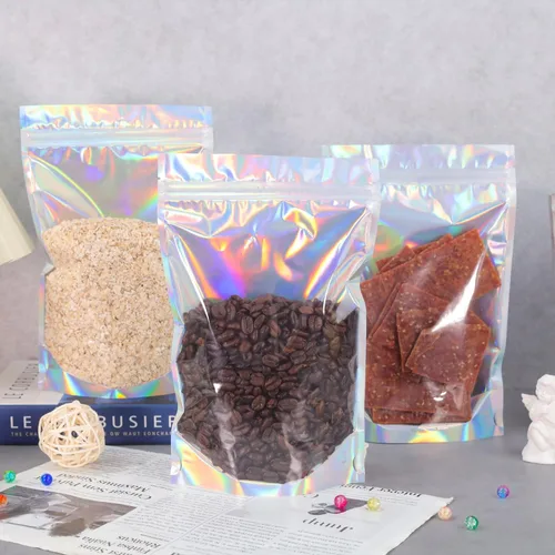 Miniatura 6 de NPLUX - Bolsas holográficas de Mylar resellables para embalaje y más, bolsas resellables para pequeñas empresas (paquete de 50, 5.5 x 8 pulgadas)