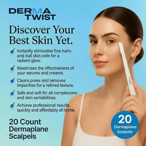 Miniatura 3 de DermaTwist 14R Dermaplane Razor for Women Face –Sterile Dermaplane Scalpels Facial Razors for Women Face Dermaplaning Professional Face Shaver