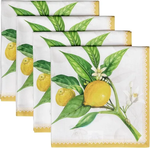 Miniatura 17 de Maison d' Hermine Happy Florals - Juego de 4 servilletas 100% algodón suave y cómodo perfectas para cenas familiares, bodas, fiestas de cóctel, 063