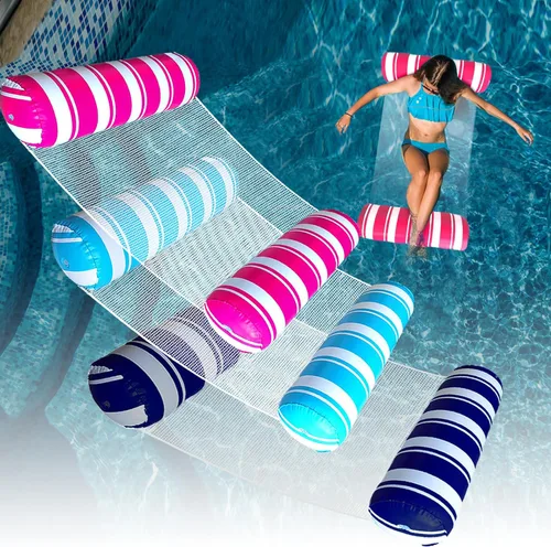 Flotadores inflables para piscina, hamaca de agua de tamaño adulto, flotadores para piscina, juguetes flotantes multiusos 4 en 1, balsas de piscina,