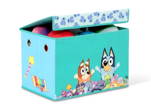 Miniatura 9 de Delta Children - Juego Bluey de 4 piezas para habitación en una caja para niños pequeños – Incluye cama para dormir y jugar, mesa, 1 silla y caja