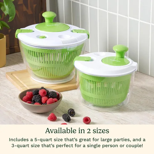 Miniatura 10 de Cuisinart Escurridor de Ensalada - Lavar, Centrifugar y Secar Ensaladas Verdes, Frutas y Verduras, 3qt, CTG-00-SSAS