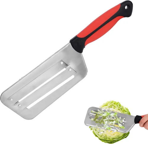 Cortador de juliana de doble hoja, trituradora de repollo de acero inoxidable para ensalada de col y chucrut profesional cortador de verduras
