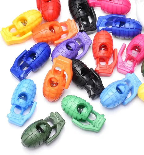 Miniatura 13 de CooBigo Plastic Cord Locks for Paracord Drawstring Clip, Spring Toggle Cord Stopper Sweatpant Hat Gloves Hoodie String Lock