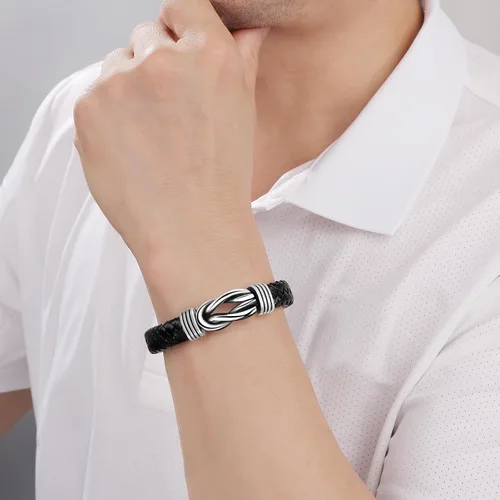 Miniatura 2 de Pulsera de cuero para hombres, marido, hijo, nieto, novio, Navidad, cumpleaños, día del padre, aniversario, día de San Valentín, regalo para hombre