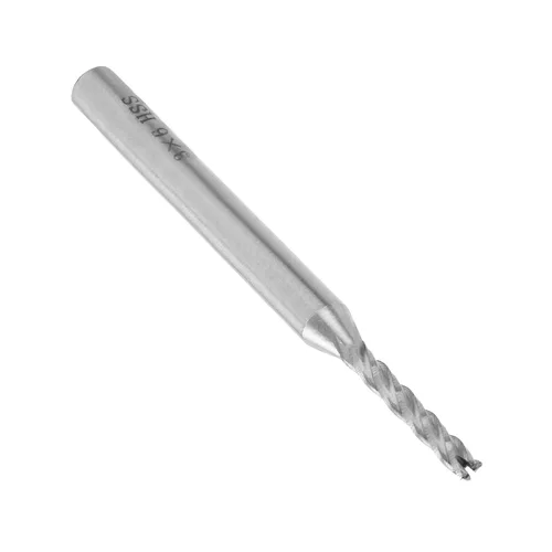 Auniwaig Cortador de fresado de extremo de vástago recto de 4 flautas de 0.118 in, brocas en espiral HSS-AL cortadas montadas en fresadoras,