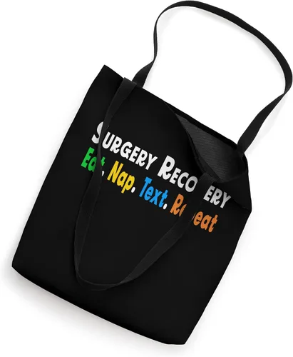 Miniatura 2 de Divertida bolsa de mano para recuperación después de la cirugía Eat NapText Repeat Gifts