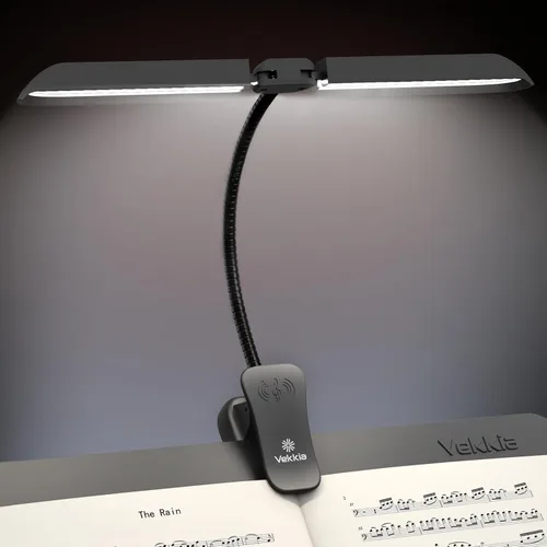 Miniatura 7 de Vekkia 64 Luces LED Recargables para Atril Musical - Lámpara de Piano Plegable con Clip, Portátil Profesional con 5 Niveles de Brillo × 3
