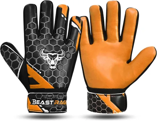 Miniatura 9 de BEAST RAGE Guantes de portero de fútbol para niños y jóvenes, guantes de portero de fútbol de 0.157 pulgadas (0.157 in) antideslizantes, palma