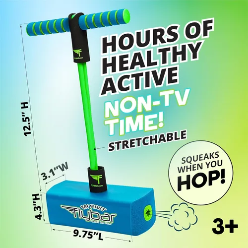 Miniatura 4 de Flybar My First Foam Pogo Jumper para niños, divertido y seguro Pogo Stick para niños pequeños, espuma duradera y puente elástico para edades de 3