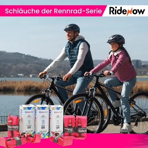 Miniatura 7 de Ridenow 2-Pack Bike Inner Tube for 700/18C-28C, 700/18C-32C,700/28C-38C with 45/65/85 mm Metal &TPU Presta Valves for Road Bikes, Super Light
