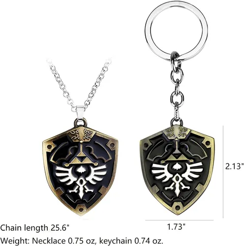 Miniatura 7 de Winssigma The Legend of Zelda - Juego de joyas de collar inspirado en la leyenda de Zelda para fanáticos Zinc No es una piedra preciosa