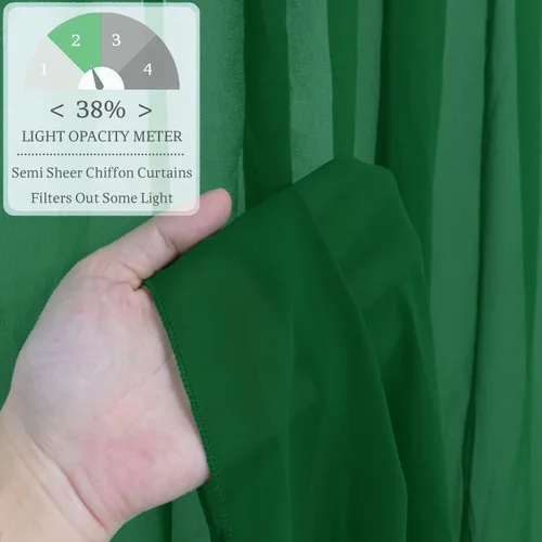 Miniatura 4 de Cortinas de techo verdes para cortinas de boda para techo, tela drapeada, 2 paneles de 5 x 20 pies, cortinas de tela para cortinas de arco de boda