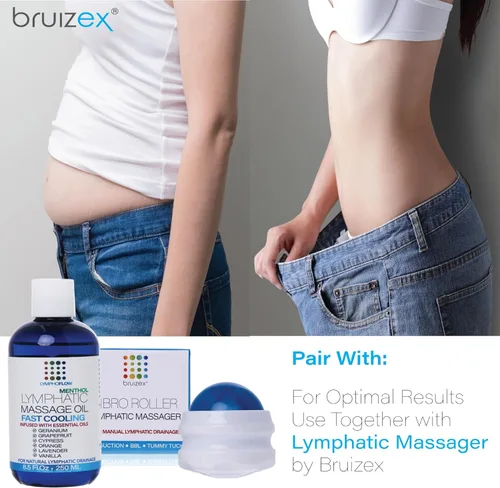 Miniatura 7 de Aceite de masaje de drenaje linfático con árnica y aceite de coco, mentol refrescante para alivio, recuperación poscirugía y lipedema, liposucción