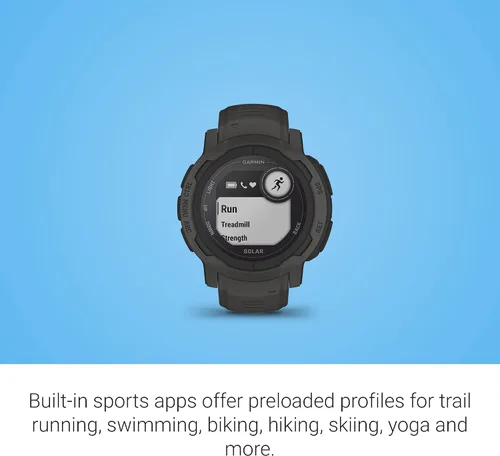 Miniatura 5 de Garmin Instinct 2 Solar, reloj resistente para exteriores de menor tamaño con GPS y con capacidad de carga solar, construido para todos los Grafito