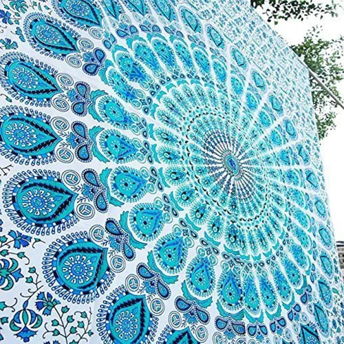 Miniatura 2 de Tapiz decorativo Montreal Tappassier para pared, estilo indio, bohemio, de teñido anudado, diseño de mandala