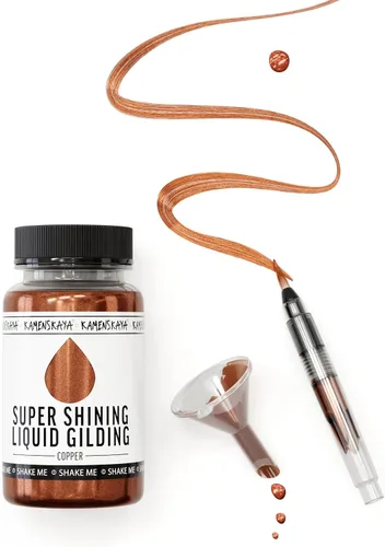 Miniatura 17 de KAMENSKAYA Liquid Silver Leaf Paint - Hoja líquida plateada de secado rápido a base de alcohol, 0.68 fl oz (0.7 fl oz)