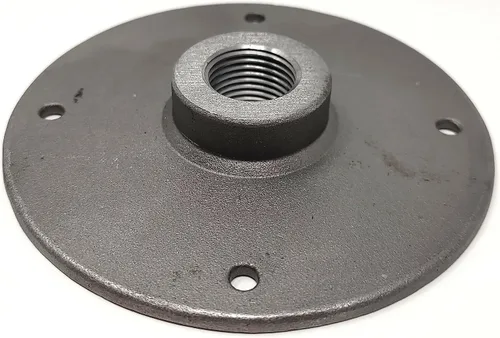 Miniatura 2 de Brida industrial NPT de media pulgada para iluminación de tuberías de bricolaje. Brida de piso grande de 4.25 ". ACERO