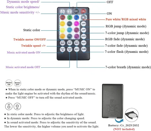 Miniatura 3 de AKEPO Luces de fibra óptica de control de aplicación RGBW de 16 W, activadas por música, 430 piezas de 9.8 pies/9.8 ft (0.03+0.04+0.06 pulgadas)