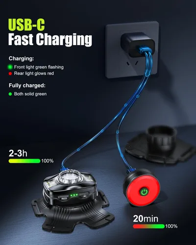 Miniatura 7 de Luces de Correr para Corredores, Luz de Correr de 500 Lúmenes con Luz de Alerta Roja Trasera, Haz Ajustable de 45° e Impermeable IPX4, Chaleco